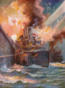 ゼーブルッヘでのヴァンディクティブ、1918 1919 作： Charles John de Lacy