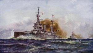 有名な戦闘巡洋艦-HMS Invincible 作： Charles John de after Lacy