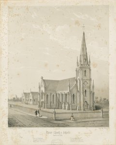 バートン・アポン・トレント-キリスト教会と学校：彫刻、nd [1789-1850]（印刷） 作： Charles Joseph Hullmandel