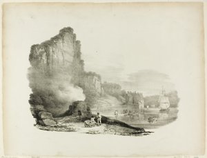 ブリストル近郊のS.E.ヴィンセント・ロック 作： Charles Joseph Hullmandel