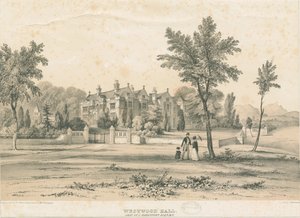 Westwood Hall：着色されたリトグラフ、nd [1832-1841] 作： Charles Joseph Hullmandel