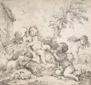夏 夏、カリフォルニア州。 1735年。 作： Charles Joseph Natoire