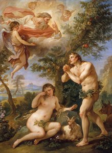 アダムとイブの非難、1740年。 作： Charles Joseph Natoire