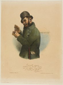 忌まわしき暗殺者は、彼の恐ろしい攻撃を熟考しています... 作： Charles Joseph Traviès