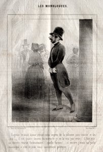 モノローグ: ユージェニーは、真夜中半にコラムを書く約束をしてくれました.... 作： Charles Joseph Traviès de Villers