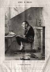 道徳の場面: 恥ずかしい問題.... 作： Charles Joseph Traviès de Villers