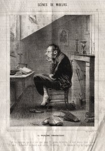 風俗シーン 恥ずかしい問題… 作： Charles Joseph Traviès de Villers