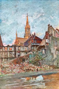 タンの遺跡、アルザス、1915年、1926年 作： Charles Jules Duvent