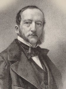 ピアニストで作曲家のジギスムント・タルバーグの肖像 1812-1871 , 1862. 作： Charles Kreutzberger