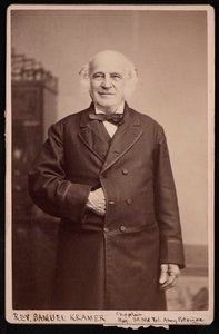 サミュエル・クレイマー牧師の肖像、1808～1891年、1891年以前。 作： Charles L Kempf