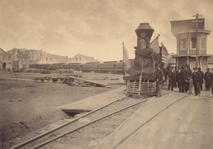 リンカーン葬儀列車、フィラデルフィア、1865 年 4 月 22 ～ 24 日。 作： Charles L. Philippi