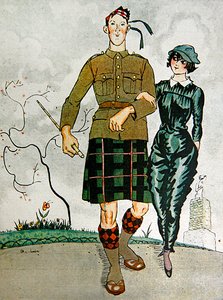 女性の解放、「戦後、私はズボンを履く」、雑誌「Le Rire」の漫画 作： Charles Laborde