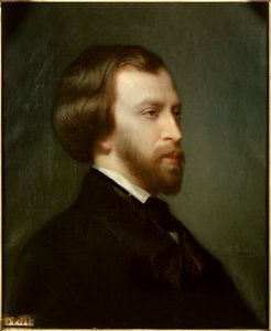 アルフレッド・ド・ミュッセ（1810-1857）の肖像 1854年のフランスの詩人 シャルル・ランデル（1812-1908）の絵 作： Charles Landelle