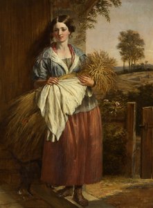 The Gleaner」（油彩・パネル 作： Charles Landseer