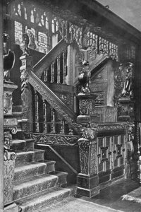 彫刻が施された階段、1628 作： Charles Latham