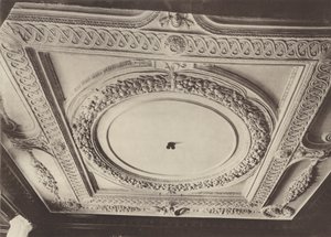 ソープホール、ピーターバラ、ダイニングルームの天井 作： Charles Latham