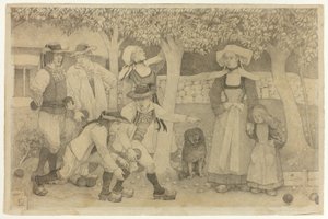 ブルターニュのペタンク選手 作： Charles Laval
