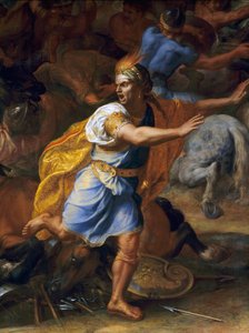 怯えた男。アルベルスの戦い（antiquite）」の詳細。シャルル・ルブラン（ル・ブラン）（1619-1690）の絵 作： Charles Le Brun