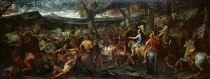 アレクサンダーとポロス、ヒダスペスの戦いで、1673年頃（キャンバスに油彩）