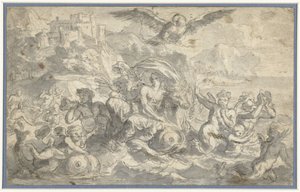 エウロパと海の神々に囲まれた雄牛 作： Charles Le Brun