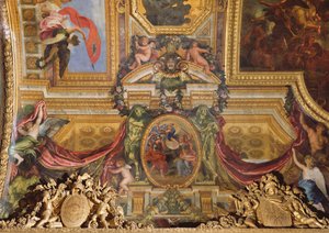 ミュンスター司教に反対するオランダ、1665年、Galerie des Glacesの天井画 作： Charles Le Brun