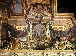 二つの海の出会い、Galerie des Glacesの天井画 作： Charles Le Brun