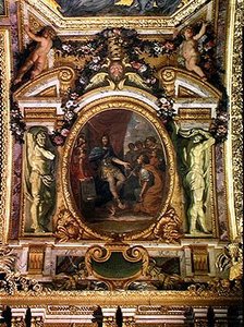 1663年の芸術の後援、Galerie des Glacesの天井画