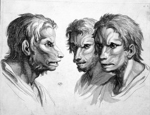 狼男の3つの顔（werewolf） - by Le brun 作： Charles Le Brun