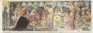 ベリーダンサー。ル・リールのイラスト
