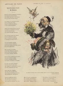 フランスの政治家フェルディナンドビュイソンの風刺画。ル・リールのイラスト