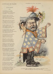 フランスの社会主義政治家ジャン・ジョレスの風刺画。ル・リールのイラスト