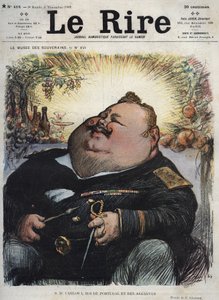 ポルトガル王チャールズ1世（1863-1908） - ポルトガルとアルガルベス諸島の王カルロス1世 - 11月8日付「The Rire」紙に掲載されたシャルル・レアンドル（1862-1934）による風刺画