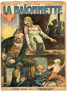 La Baionnette "の表紙、風刺的なカラーリング 作： Charles Leandre