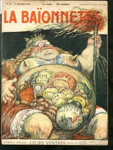 La Baionnette "の表紙、風刺的なカラーリング 作： Charles Leandre