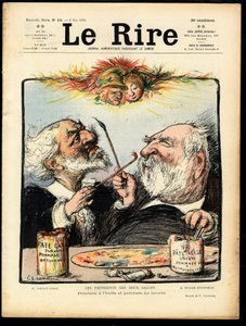 Le Lire "の表紙、カラフルな風刺画 作： Charles Leandre