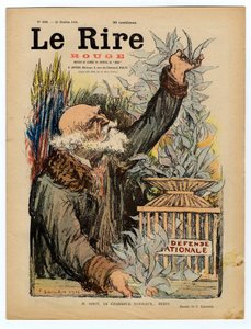 赤い笑い "の表紙、色で風刺する 作： Charles Leandre