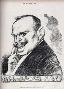 ドレフュス事件 - 最も教育熱心な審査官 - ポール・ベルトゥルス 1851-1917 - フランスの審査官 - シャルル・レアンドル（1862-1934）による風刺画（『Le Rire』1898年第197号掲載 作： Charles Leandre