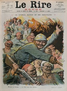 チャールズマンギン将軍とその部下、黒は2人のボッシュと同じくらい良い、1917年2月17日の「ルリールルージュ」の表紙イラスト 作： Charles Leandre