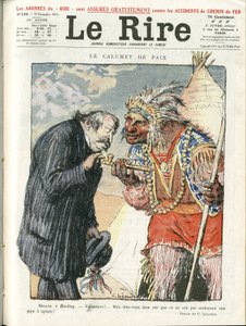Le Lire」の表紙に描かれたCharles Leandre（1862-1934）のイラスト 作： Charles Leandre