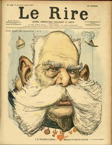 Le Rire」の表紙に描かれたシャルル・レアンドル（1862-1934）のイラスト 作： Charles Leandre