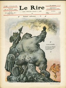 Le Rire」の表紙に描かれたシャルル・レアンドル（1862-1934）のイラスト 作： Charles Leandre
