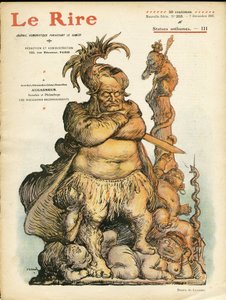 シャルル・レアンドル（1862-1934）のイラストが「Le Rire」誌の表紙を飾る（07/12/07） - Augagneur Victor (1855-1931) - Statufication 作： Charles Leandre