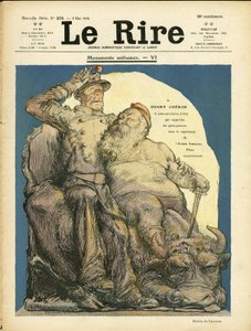 シャルル・レアンドル（1862-1934）のイラストが『Le Rire』誌の表紙に掲載されました（09/05/08） - Armee - Vache, Cherie Henry (1867-1936) 作： Charles Leandre