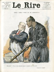 Le Rire』誌23/12/22号の表紙を飾るシャルル・ルアンドル（1862-1934）のイラスト - ノエル・ノエル - 共和国大統領 - ポアンカレ・レイモン、ムッソリーニ・ベニート、テイマー 作： Charles Leandre