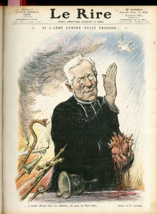 シャルル・ルアンドル（1862-1934）のイラストを『Le Rire』誌の表紙に掲載 31/01/14 - もしもアベ・ルミエールが主宰していたら......。- 宗教 信仰 - Abbe Jules Auguste Lemire (1853-1928) 作： Charles Leandre
