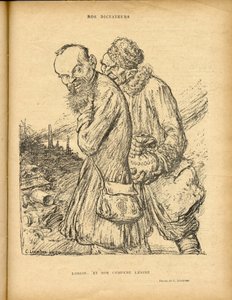 シャルル・レアンドル（1862-1934）のイラスト（Le Rire, 29/05/20） - ロリオとその同伴者レニーヌ - Uss - レニーヌ、ロリオ 作： Charles Leandre