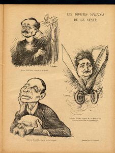読書、カラーでの風刺 作： Charles Leandre