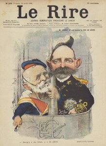 ルベーと彼のいとこル・デュク・ド・ジュヌ、ル・リールの挿絵 作： Charles Leandre