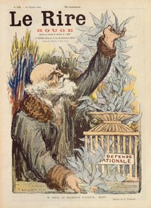 1916年10月21日、ル・リール・ルージュの表紙イラスト、ブルーバードのチャーマー、M。リボット 作： Charles Leandre