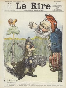 イタリアの王とフランスの大統領。ル・リールのイラスト